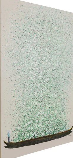 KARE Design Quadro su tela Flower Boat beige verde 120x160cm - KARE> Quadri