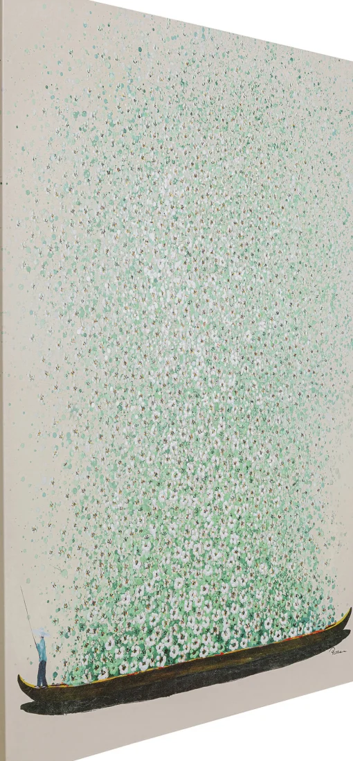 KARE Design Quadro su tela Flower Boat beige verde 120x160cm - KARE> Quadri
