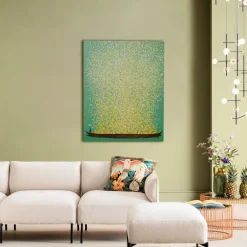 KARE Design Quadro su tela Flower Boat Verde Giallo 80x100cm - KARE> Quadri