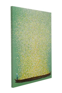 KARE Design Quadro su tela Flower Boat Verde Giallo 80x100cm - KARE> Quadri