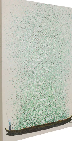 KARE Design Quadro su tela Flower Boat beige verde 80x100cm - KARE></noscript> Quadri