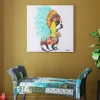 KARE Design Quadro su tela Headdress Dog 80x80cm - KARE> Quadri