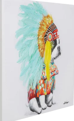 KARE Design Quadro su tela Headdress Dog 80x80cm - KARE> Quadri