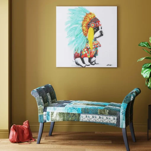 KARE Design Quadro su tela Headdress Dog 80x80cm - KARE> Quadri