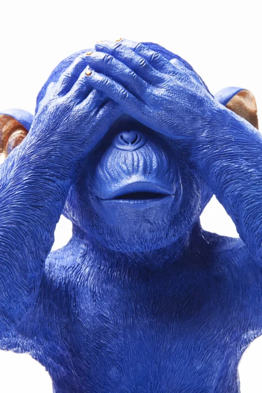 KARE Design SALVADANAIO MONKEY MIZARU BLU - KARE> Salvadanaio