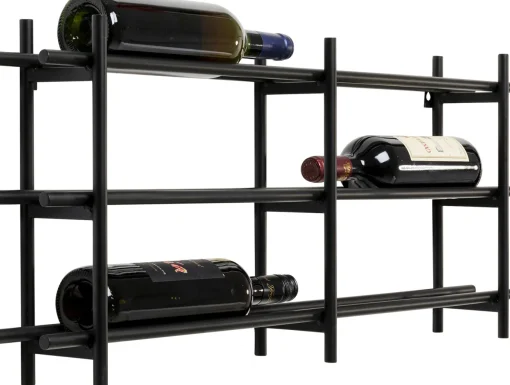 KARE Design Scaffale portabottiglie Cape Town nero 80x34cm - KARE> Portabottiglie