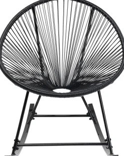 KARE Design Sedia a dondolo Acapulco nero - KARE> Poltrone