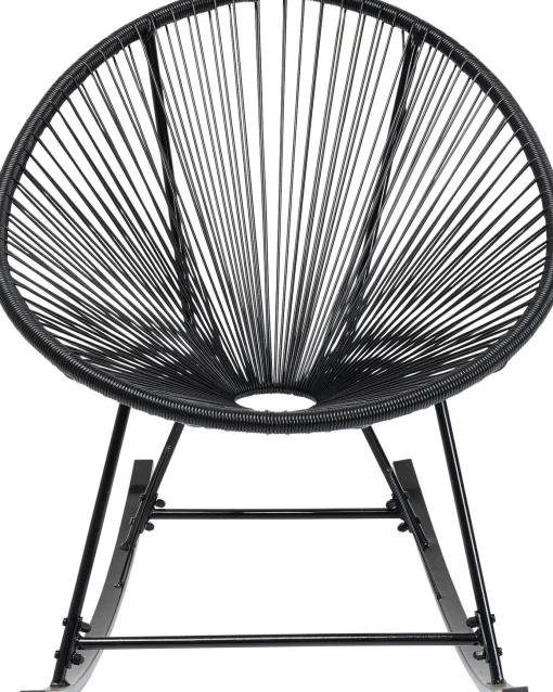 KARE Design Sedia a dondolo Acapulco nero - KARE> Poltrone