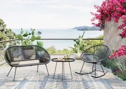 KARE Design Sedia a dondolo Acapulco nero - KARE></noscript> Poltrone
