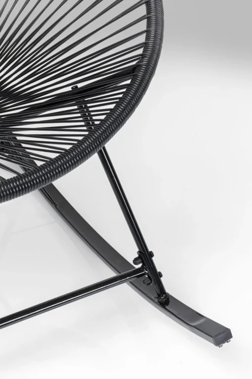 KARE Design Sedia a dondolo Acapulco nero - KARE> Poltrone