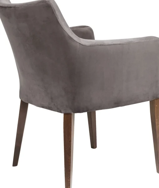 KARE Design SEDIA CON BRACCIOLI MODE VELLUTO GRIGIO - KARE> Sedie