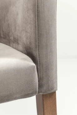 KARE Design SEDIA CON BRACCIOLI MODE VELLUTO GRIGIO - KARE></noscript> Sedie