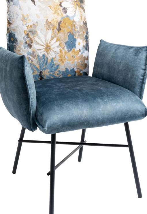 KARE Design Sedia con braccioli Nothing Hill blu - KARE> Sedie