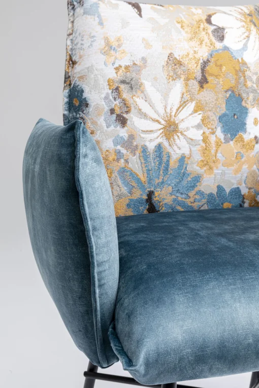 KARE Design Sedia con braccioli Nothing Hill blu - KARE> Sedie