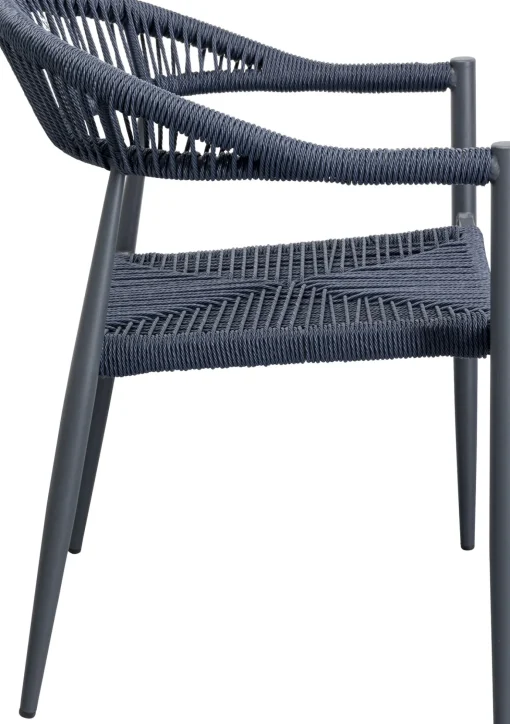 KARE Design Sedia con braccioli Palma blu petrolio - KARE> Sedie
