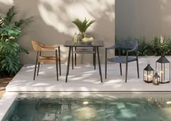 KARE Design Sedia con braccioli Palma blu petrolio - KARE></noscript> Sedie