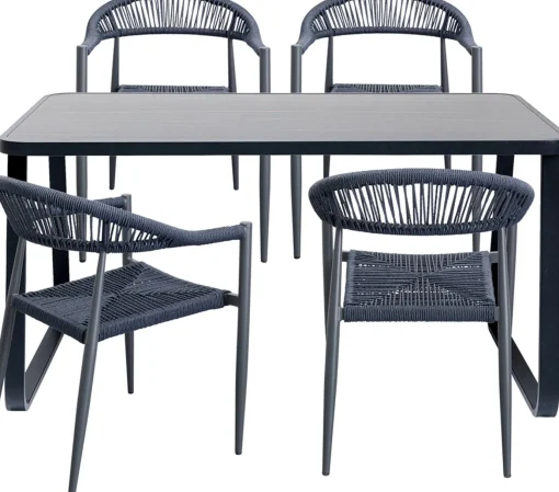 KARE Design Sedia con braccioli Palma blu petrolio - KARE> Sedie
