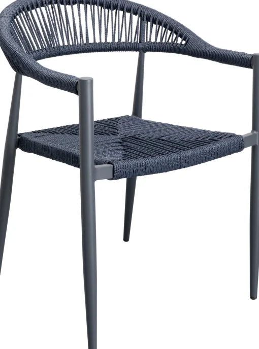 KARE Design Sedia con braccioli Palma blu petrolio - KARE> Sedie