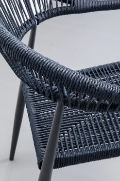 KARE Design Sedia con braccioli Palma blu petrolio - KARE></noscript> Sedie