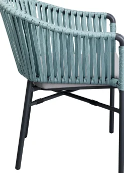 KARE Design Sedia con braccioli Santanyi blu petrolio - KARE> Sedie