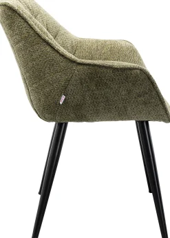 KARE Design Sedia con braccioli Thelma Melange Verde - KARE> Sedie