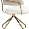 KARE Design Sedia girevole Belle velluto creme - KARE> Sedie