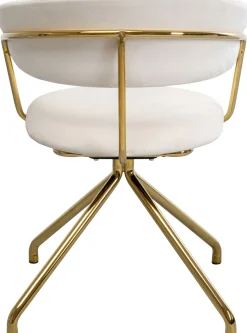 KARE Design Sedia girevole Belle velluto creme - KARE></noscript> Sedie