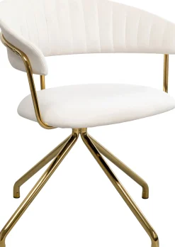 KARE Design Sedia girevole Belle velluto creme - KARE></noscript> Sedie