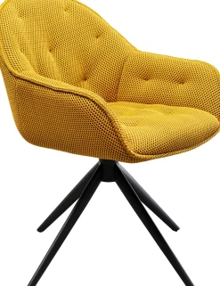 KARE Design Sedia girevole Carlito Mesh giallo - KARE> Sedie
