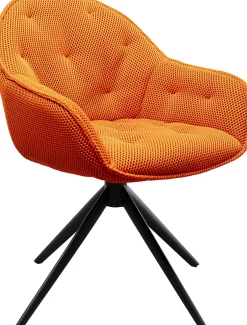 KARE Design Sedia girevole Carlito Mesh arancione - KARE> Sedie