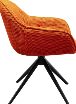 KARE Design Sedia girevole Carlito Mesh arancione - KARE> Sedie
