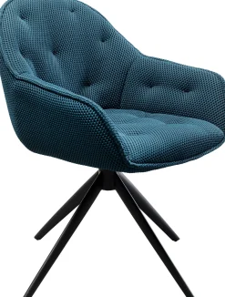 KARE Design Sedia girevole Carlito Mesh petrolio - KARE> Sedie