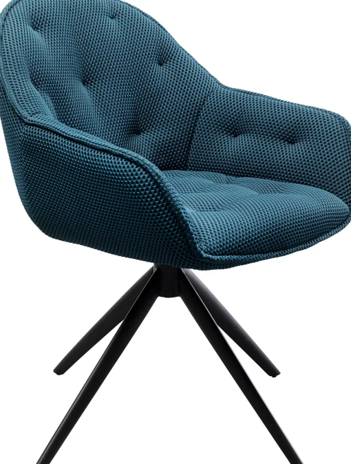 KARE Design Sedia girevole Carlito Mesh petrolio - KARE> Sedie