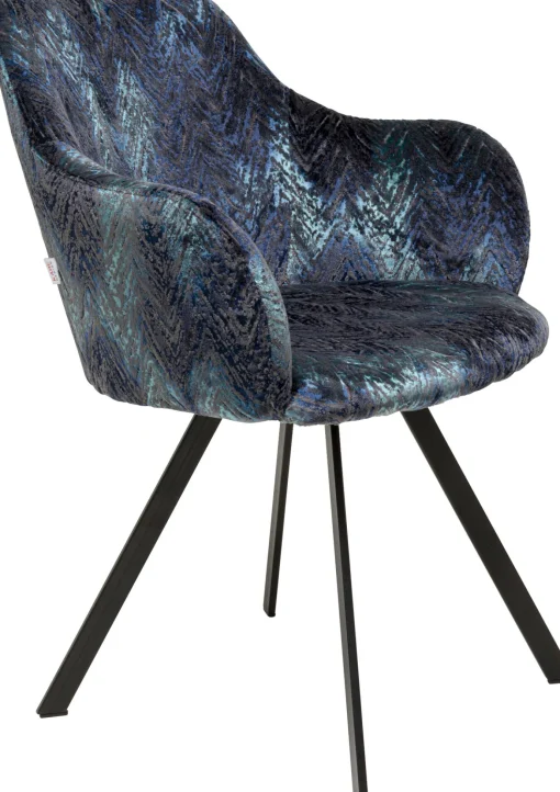 KARE Design Sedia girevole Coco Hugs Keops Blue Limited - KARE> Sedie