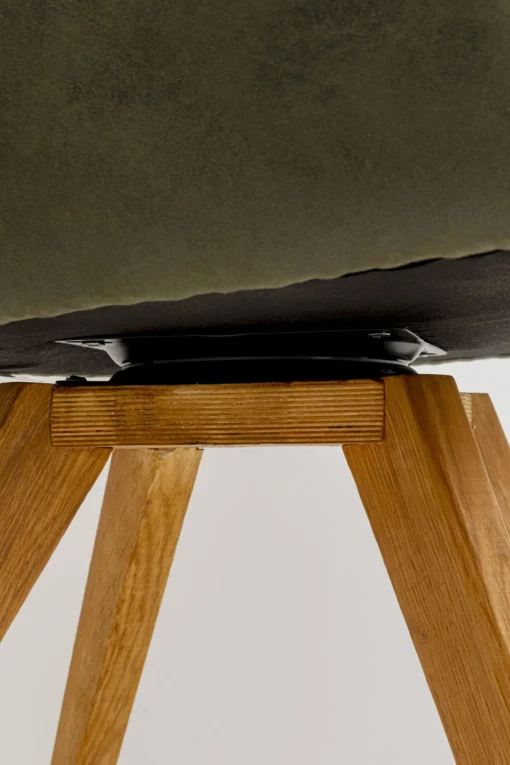 KARE Design Sedia girevole Coco Wood Verde - KARE> Sedie