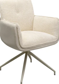 KARE Design Sedia girevole con braccioli Hilla bianco - KARE></noscript> Sedie