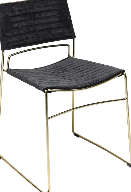 KARE Design Sedia Hugo Nero/Oro - KARE> Sedie