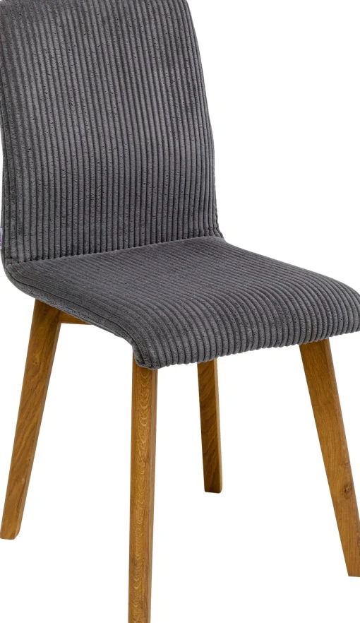 KARE Design Sedia Lara Cord grigio - KARE> Sedie