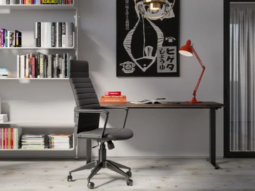 KARE Design SEDIA UFFICIO GIREVOLE LABORA ALTO NERO - KARE> Sedie