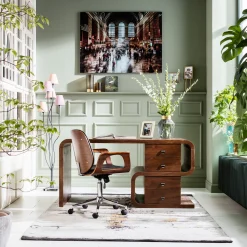 KARE Design Sedia Ufficio Girevole Patron Walnut - KARE> Sedie