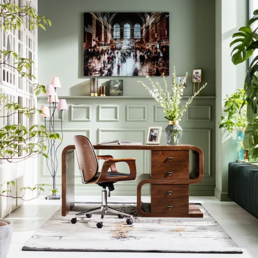 KARE Design Sedia Ufficio Girevole Patron Walnut - KARE> Sedie