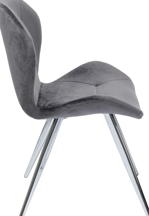 KARE Design Sedia Viva grigio-cromato - KARE> Sedie