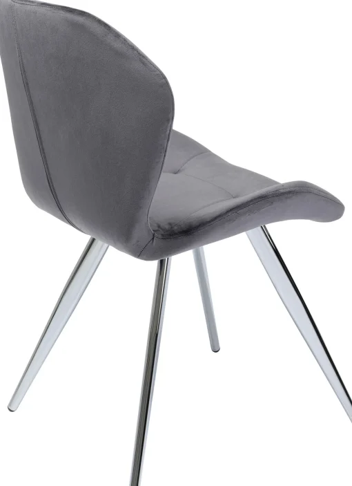 KARE Design Sedia Viva grigio-cromato - KARE> Sedie
