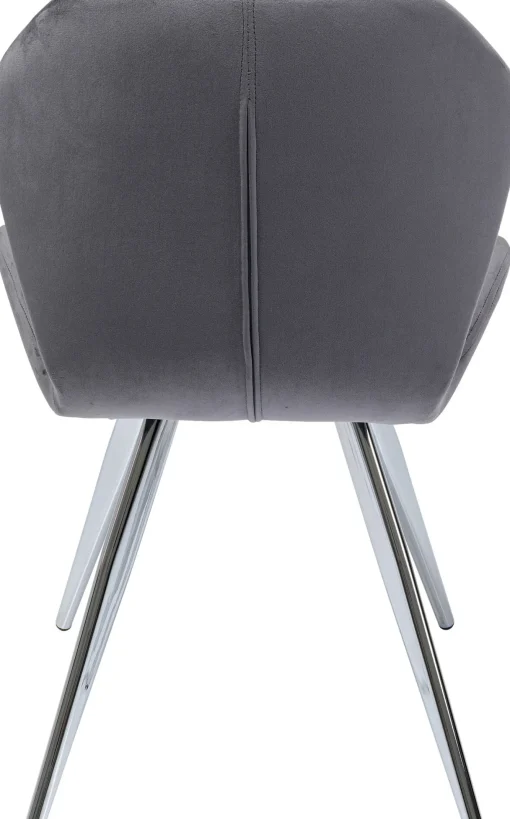 KARE Design Sedia Viva grigio-cromato - KARE> Sedie