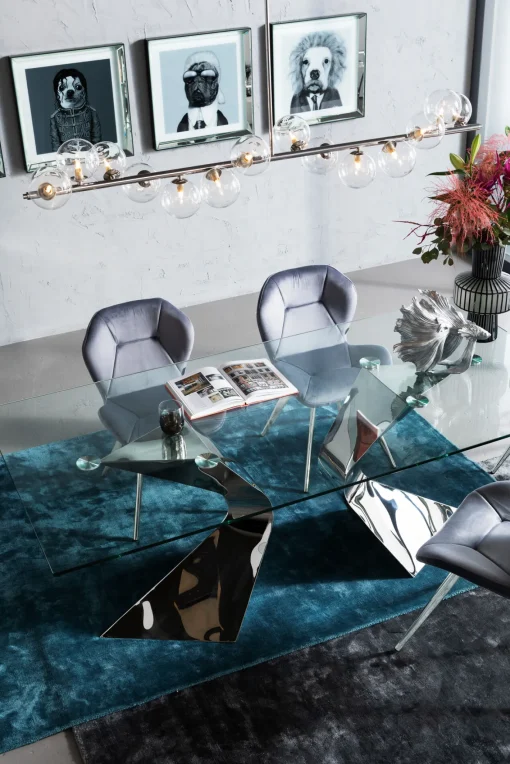 KARE Design Sedia Viva grigio-cromato - KARE> Sedie