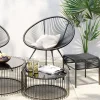 KARE Design Sgabello Acapulco nero - KARE> Sgabello