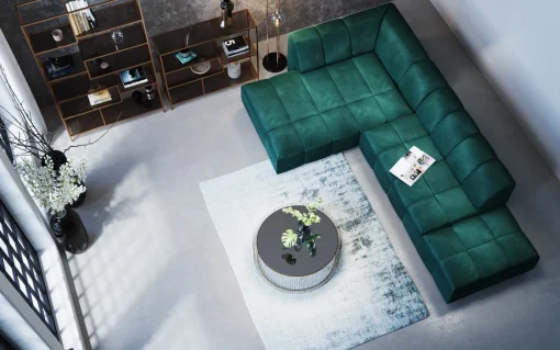 KARE Design Sgabello Belami velluto verde scuro - KARE> Pouf