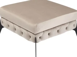 KARE Design Sgabello Bellissima velluto taupe 80cm - KARE> Pouf