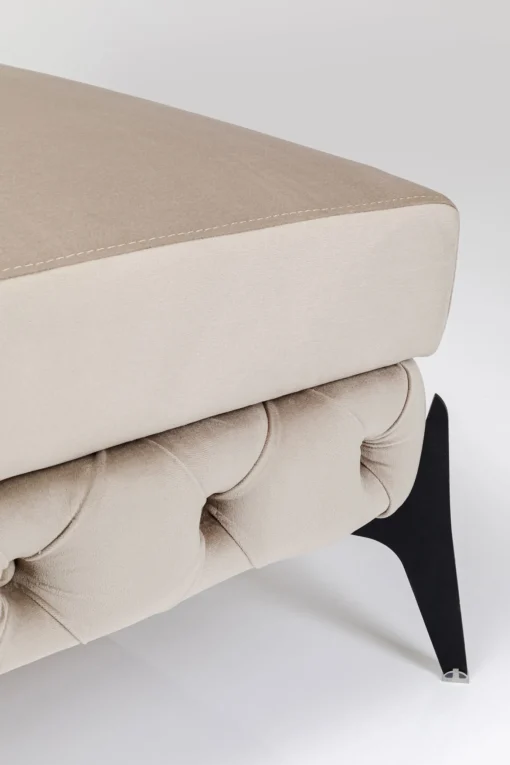 KARE Design Sgabello Bellissima velluto taupe 80cm - KARE> Pouf