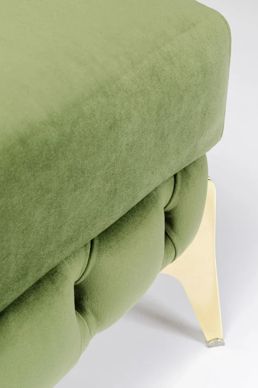 KARE Design Sgabello Bellissima velluto verde 80 - KARE> Pouf